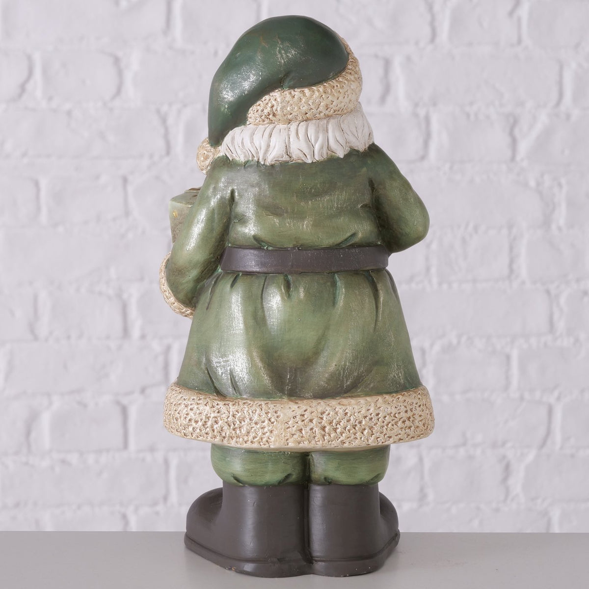 Sage Green Terracotta Santa Figurine 30cm-B