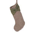 Sage Stocking with Bow 44cm | Annie Mo's