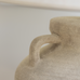 Sandy Stoneware Lamp with Cream Shade 50cm