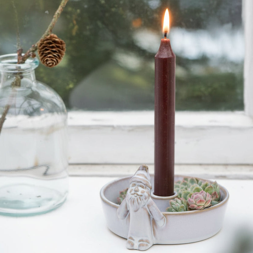 Santa Claus Candle Holder for Dinner Candle 15cm | Annie Mo's