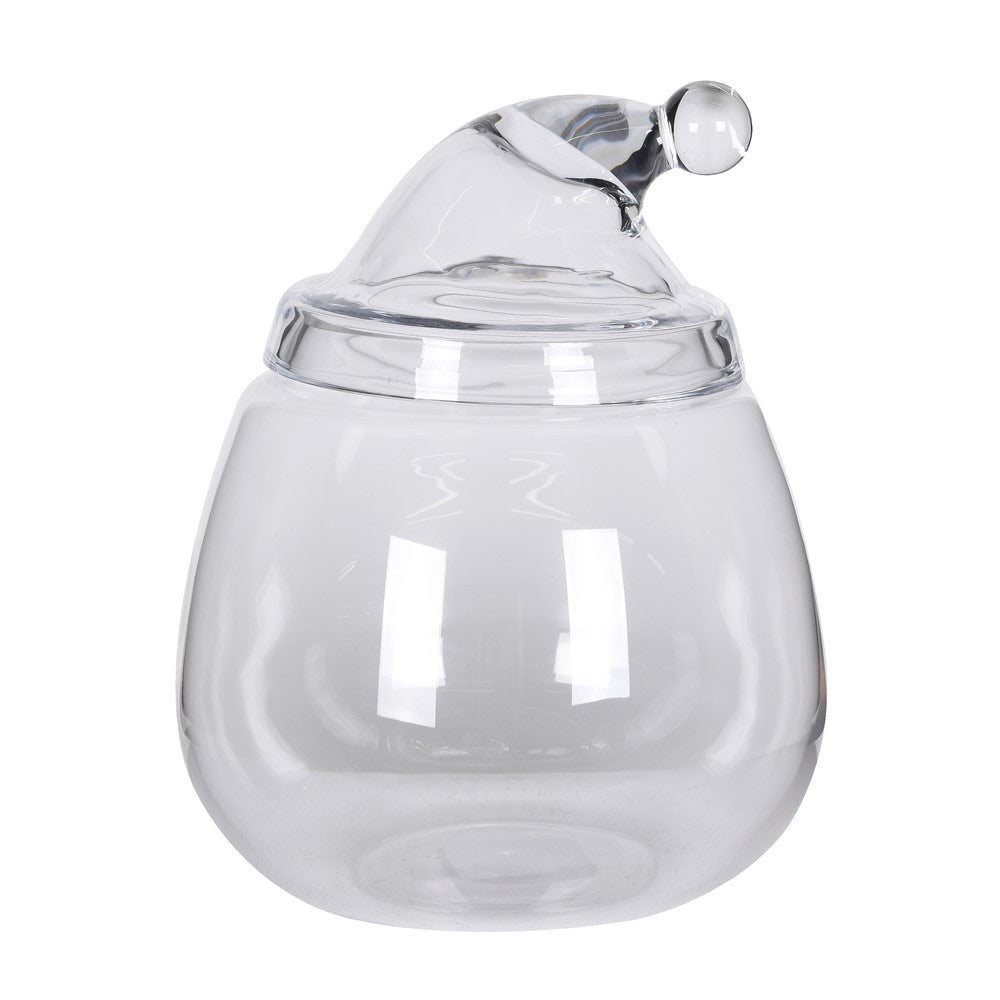 Santa Hat Glass Treat Jar 25cm | Annie Mo's