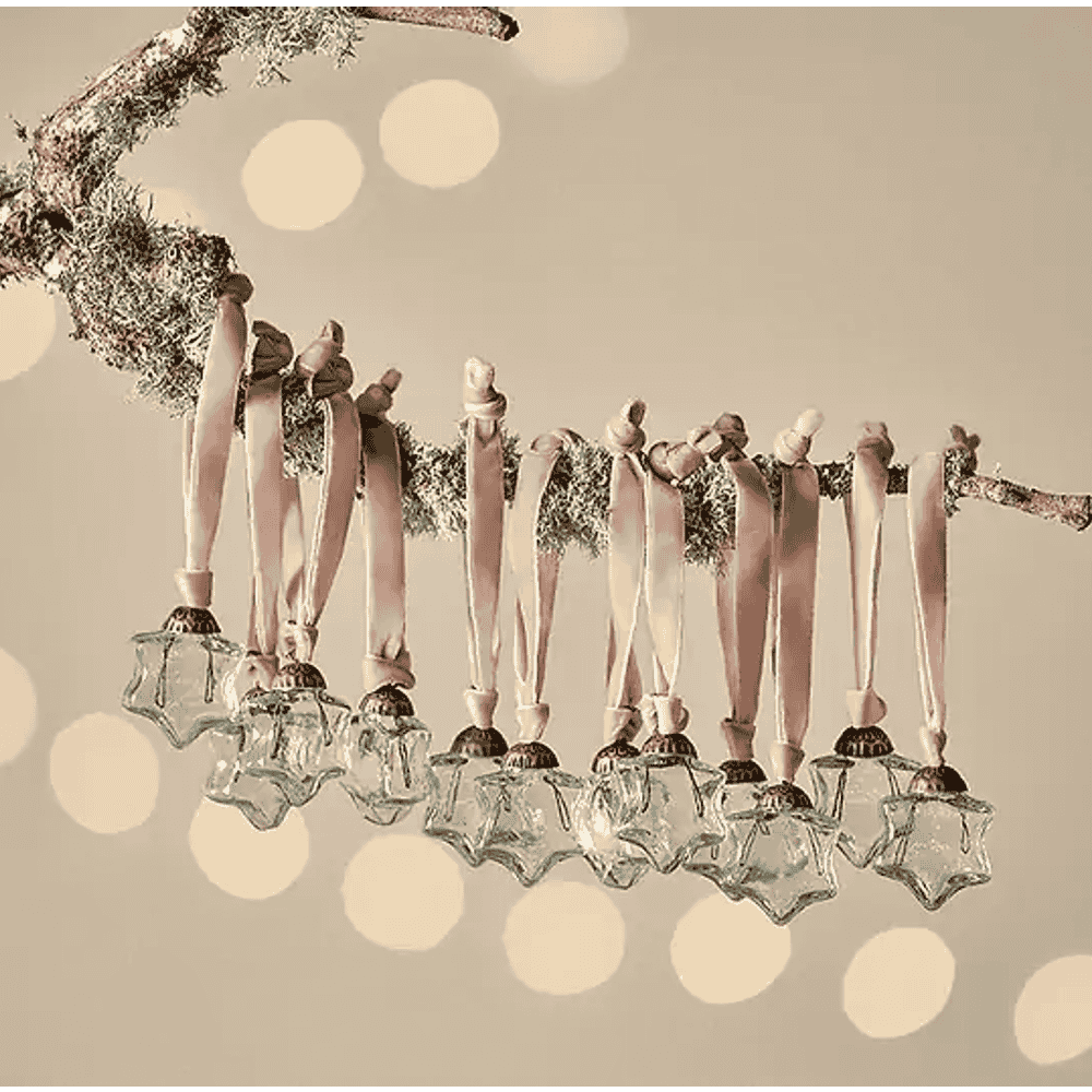 Sardi Star Baubles - Clear (Set of 12) | Annie Mo's
