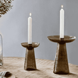 Bevyn Recycled Glass Candle Holder - Brown | Annie Mo's