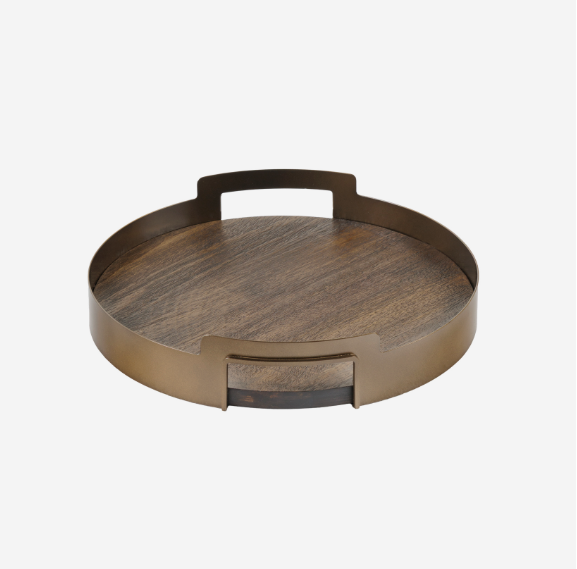 Shibui Mango Wood & Smoked Gold Trays - Set of Two | Annie Mo's e