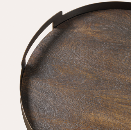 Shibui Mango Wood & Smoked Gold Trays - Set of Two | Annie Mo's c