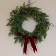 Foliage and Fircone Wreath with Velvet Ribbon 60cm