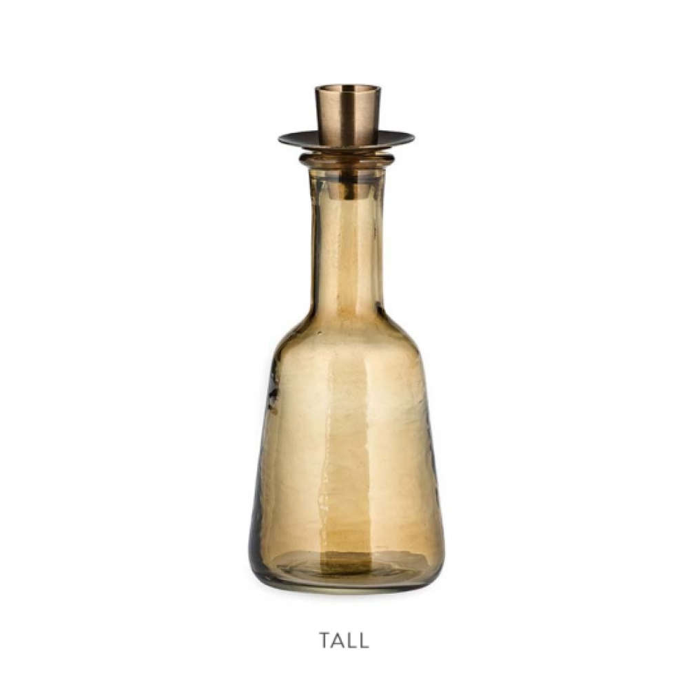 Sepia Glass Candlesticks  - Shape Choice