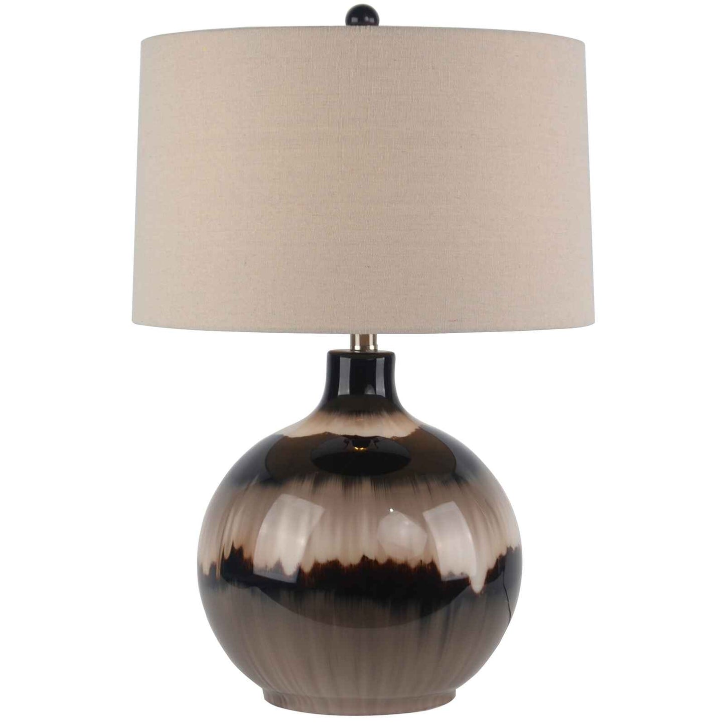 Sepia Shadows Table Lamp With Linen Shade 66cm-D