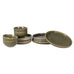 Set of 12 Rustic Green Dinner Set D