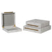 Set of Three Faux Ivory Shagreen Boxes 35cm | Annie Mo's