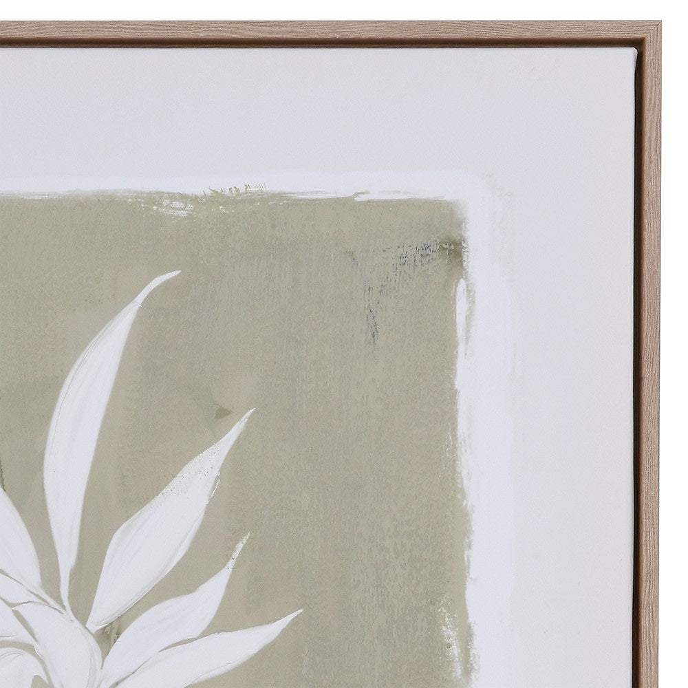 Set of Three Framed Canvas Leaf Prints 60cm