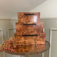 Set of Three Marble Effect Boxes 