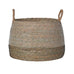 Set of Three Rush Round Taupe BasketsD