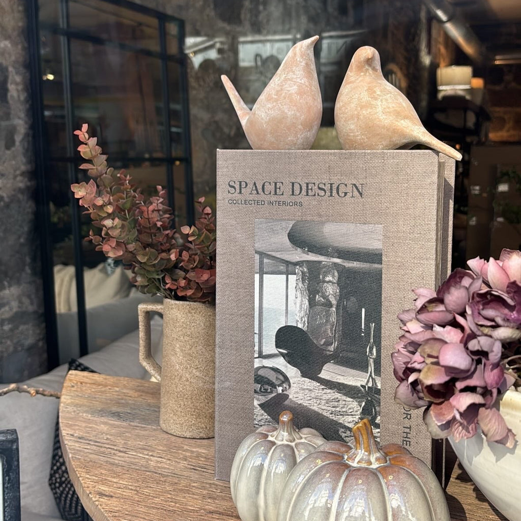 Set of Two Assorted Stone Effect Swallows 12cm | Annie Mo's