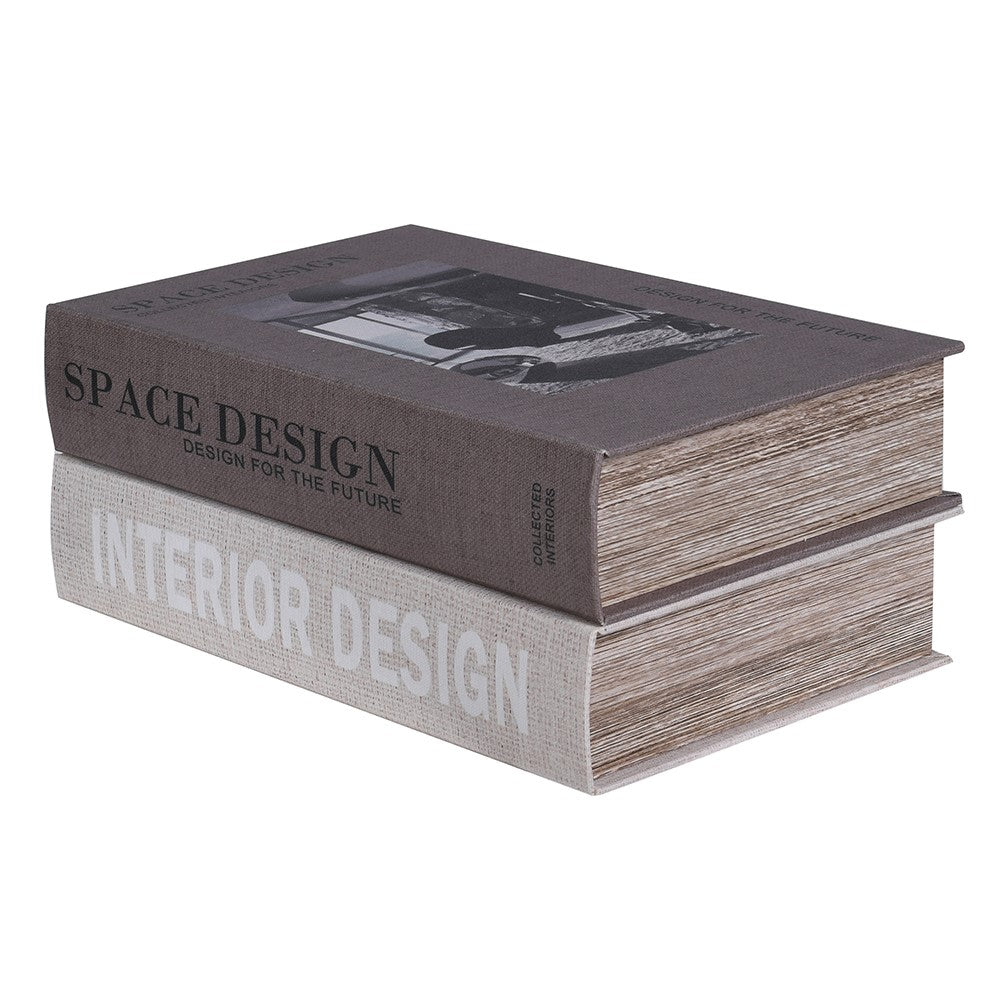 Set of 2 Design Book Boxes