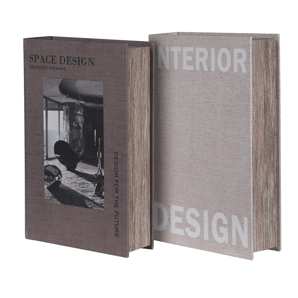 Set of 2 Design Book Boxes C