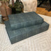 Set of Two Faux Shagreen Book Boxes 33cm C