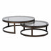 Set of Two Iron and Glass Round Coffee Tables 100cm | Annie Mo's 2