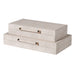 Set of Two Ivory Faux Shagreen Boxes 41cm | Annie Mo's