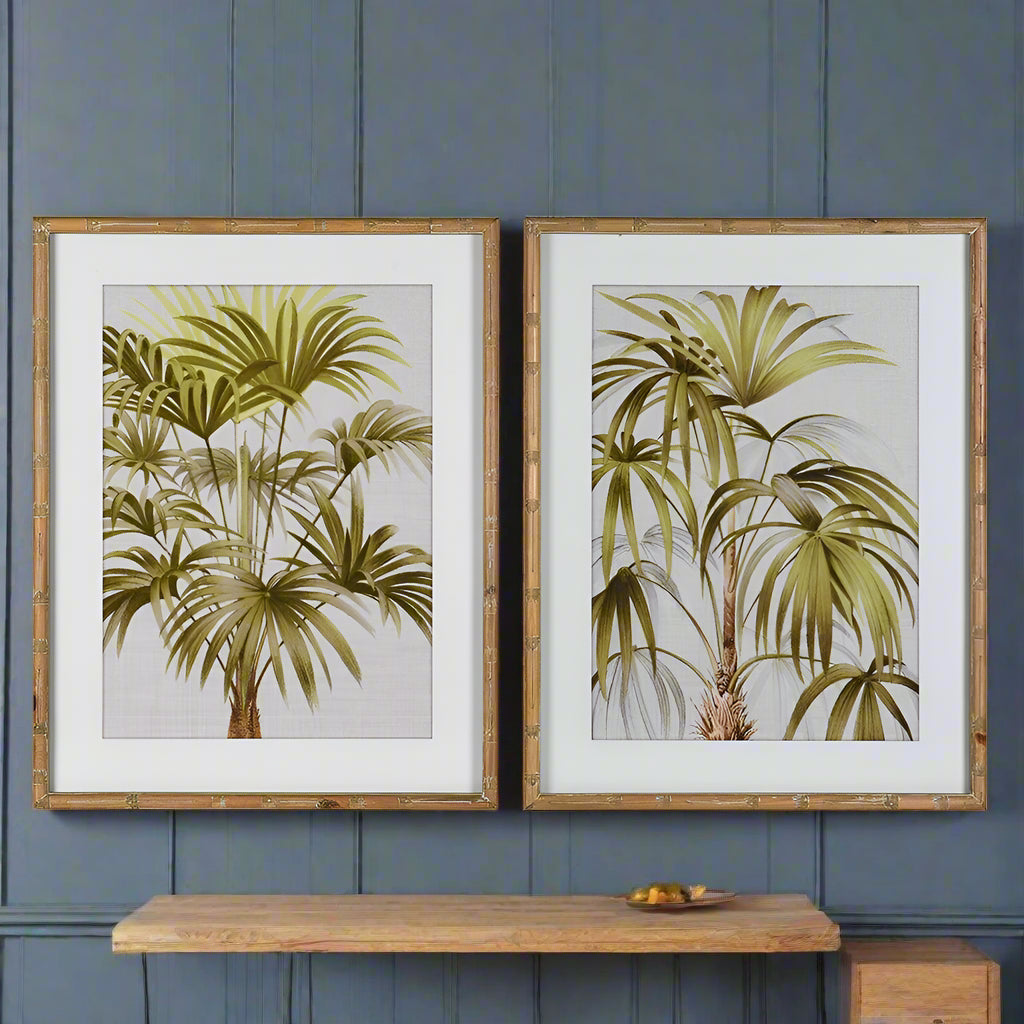 Set of Two Palm Tree Framed Wall Art 70cm | Annie Mo's