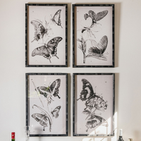 Set of Four Framed Butterfly Prints 60cm | Annie Mo's