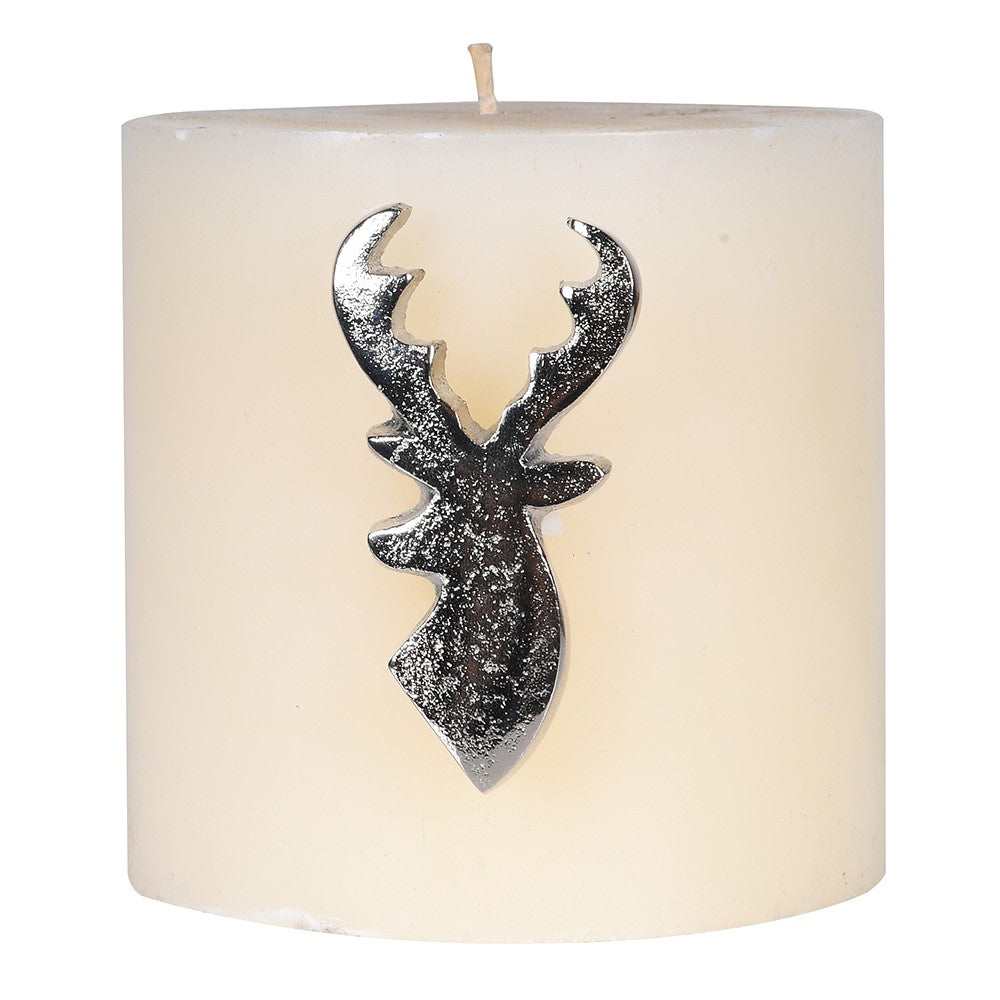 Set of Four Silver Deer Head Candle Pins 7cm | Annie Mo's