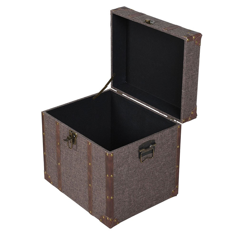 Set of Three Brown Trunks-C