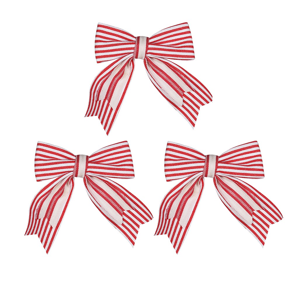 Set of Three Candy Stripe Bows 13cm | Annie Mo's