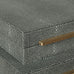 Set of Three Faux Grey Shagreen Boxes 35cm B