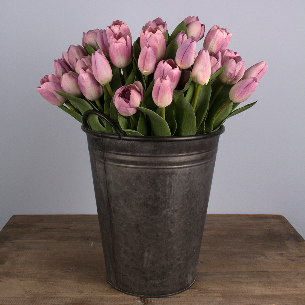 Set of Three Mixed Mauve Faux Tulip Stems 39cm | Annie Mo's