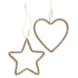 Set of Two Golden Sparkle Tree Hangers 10cm | Annie Mo's