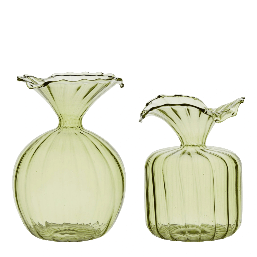 Mini Green Glass Vases - Size Choice | Annie Mo's