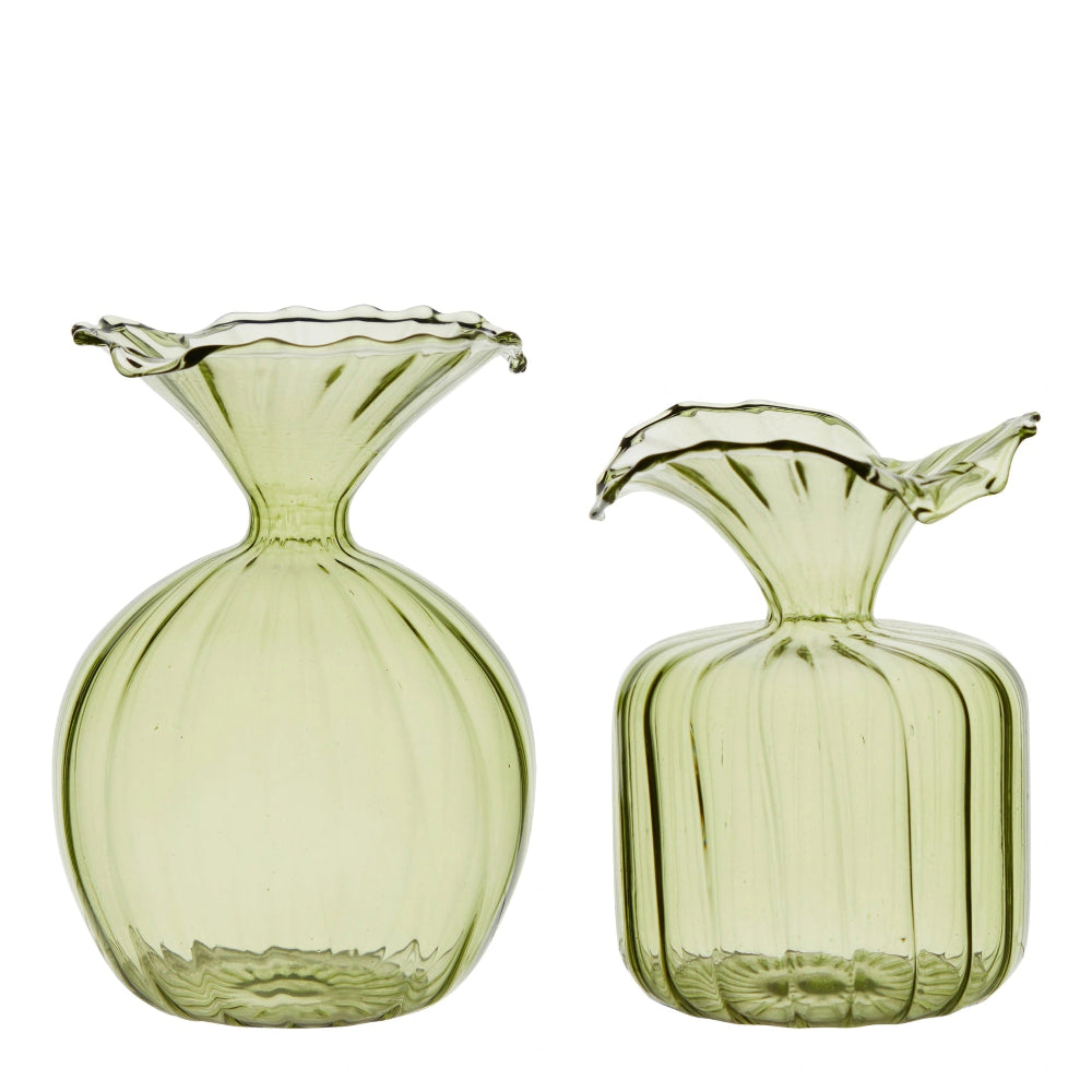 Mini Green Glass Vases - Size Choice | Annie Mo's