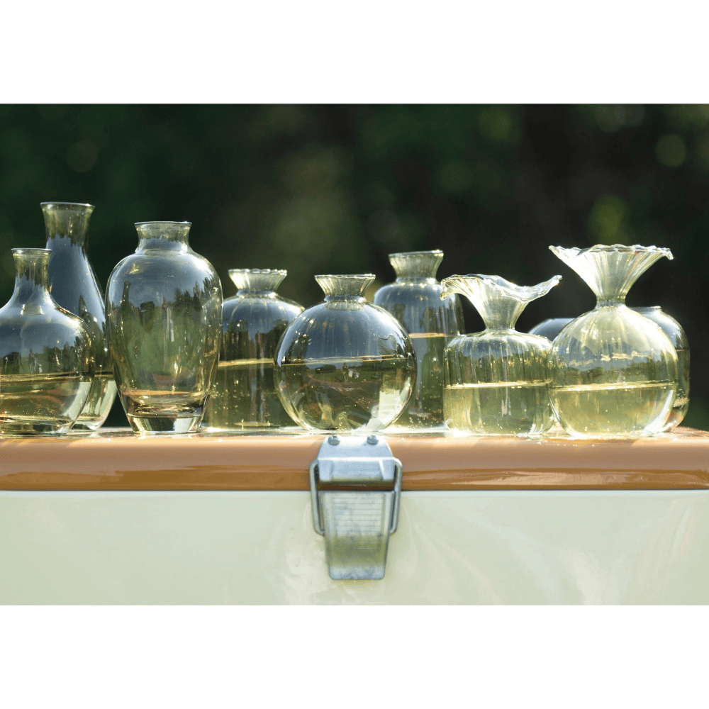 Set of Two Mini Green Glass Vases - Assorted | Annie Mo's B