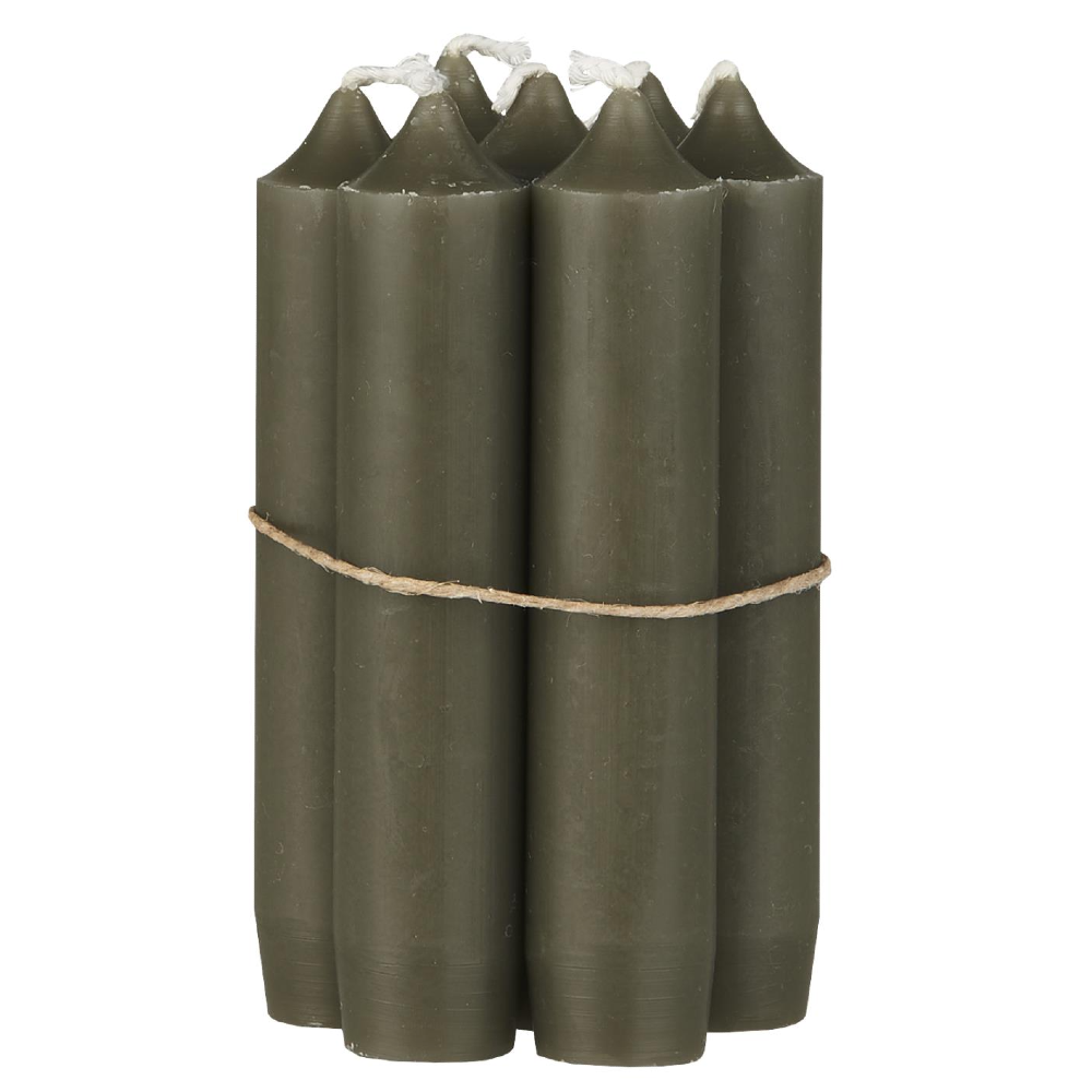 Short Dinner Candles - Olive 11cm