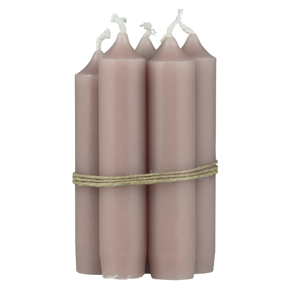 Short Dusty Pink Dinner Candle 11cm