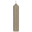 Short Linen Grey Dinner Candle 11cm