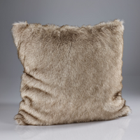 Siberian Wolf Faux Fur Cushion - Size Choice | Annie Mo's