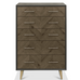 Sienna Fumed Oak & Peppercorn Five Drawer Chest
