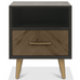 Sienna Fumed Oak & Peppercorn One Drawer Nightstand