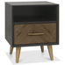 Sienna Fumed Oak & Peppercorn One Drawer Nightstand