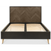 Sienna Fumed Oak & Peppercorn Panel Bedstead 180cm Super King