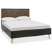 Sienna Fumed Oak & Peppercorn Panel Bedstead 180cm Super King