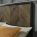 Sienna Fumed Oak & Peppercorn Panel Bedstead 135cm Double