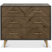 Sienna Fumed Oak & Peppercorn Three Drawer Chest