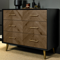 Sienna Fumed Oak and Peppercorn Three Drawer Chest | Annie Mo's