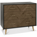 Sienna Fumed Oak & Peppercorn Three Drawer Chest