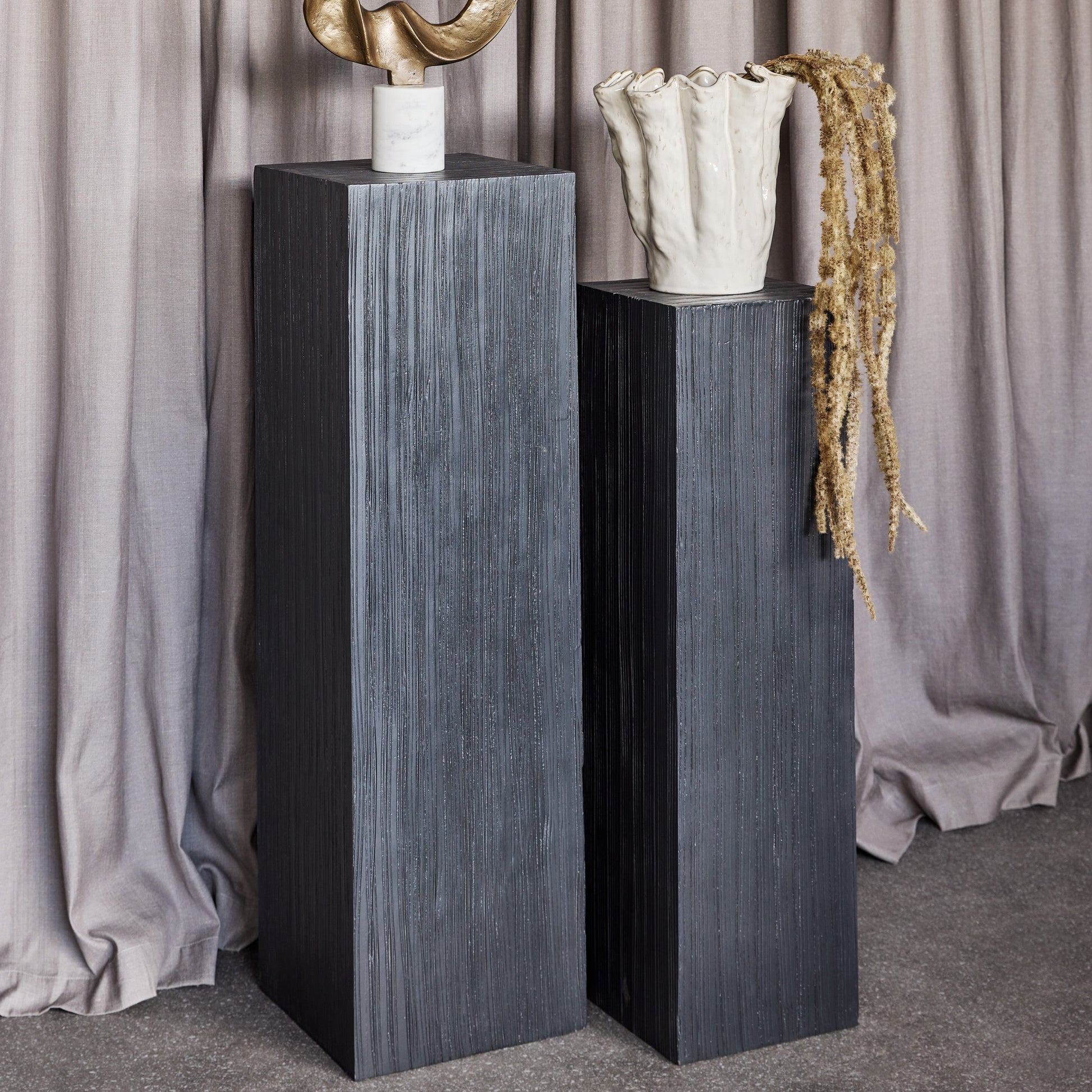 Sienna Wooden Plinth Nested Set of Two-E