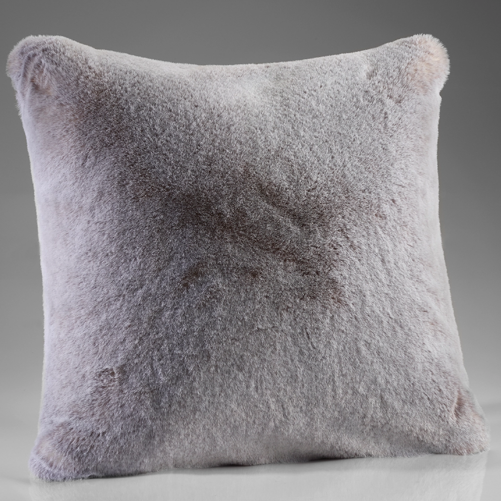 Silver Alaska Fox Faux Fur Cushions - Size Choice | Annie Mo's