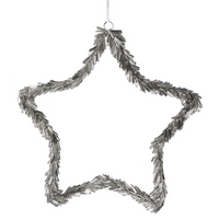 Silver Beaded Hanging Star 25cm | Annie Mo's